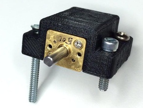 pololu micro Metall Getriebemotor Halterung flach Schraubsockel in der Robotik metal gear motor mount 3d print model - Mito3D