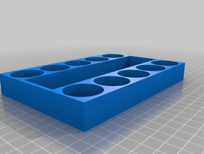 30ml rack de 10 botellas + centro la ranura La impresión en 3d 3d print model - Mito3D