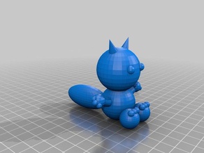 cute fox - schmuddel creatures 3d print model - Mito3D