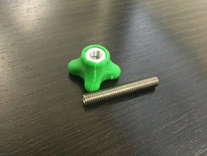 compact m6 nut knob hand tools improved 3d print model - Mito3D