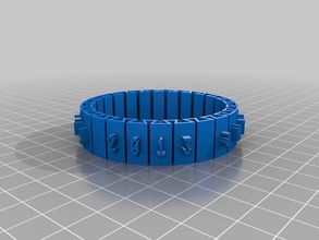 mon pi double flexible nom de bracelet les bracelets personnalisé 3d print model - Mito3D