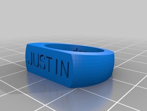 justin johnson les anneaux personnalisé 3d print model - Mito3D