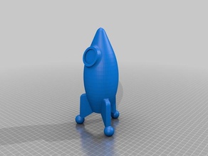 simple rocket ship 3d printing 3d print model - Mito3D