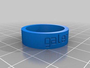 galerian do anel anéis personalizado 3d print model - Mito3D