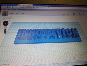 l'innovation les signes et logos 10 bleu mot 3d print model - Mito3D