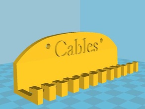 soporte de cable organización el titular organizador usb 3d print model - Mito3D