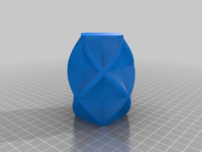 my customized rounded square vase decor 3d print model - Mito3D