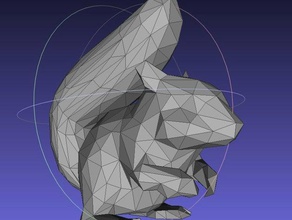 düşük poli sincap heykeller hayvan sanat çok yönlü poly doğa park kemirgen heykel 3d print model - Mito3D