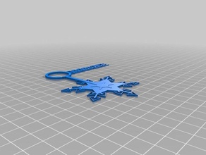 snowflake pt1 decor customized 3d print model - Mito3D