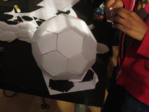 ballon de football d coupé au laser sport et loisirs labotrucs lasercut 3d print model - Mito3D