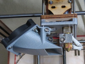 ultimaker adjustable fan duct 3d printer parts fanduct inventor 3d print model - Mito3D