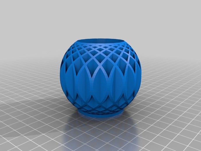 vase radial tubes sculptures bol openscad sphère 3D print model - Mito3D