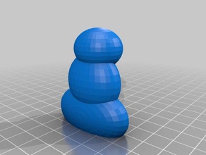estranho boneco de neve A impressão 3d 3d print model - Mito3D