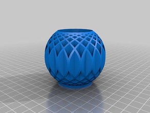 jarrón de tubos radiales las esculturas bol openscad esfera 3d print model - Mito3D