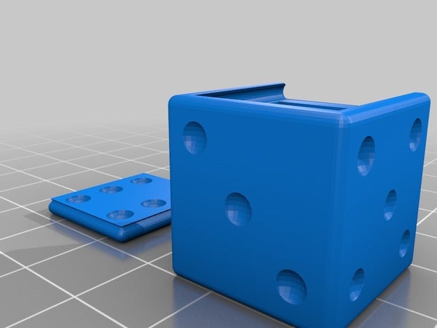 Würfel-Schiebe-box Würfel Kalibrierung cube diceboox Würfel-box Glücksspiel Schiebe-box 3D print model - Mito3D