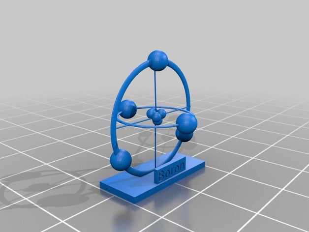átomo de boro 3D print model - Mito3D