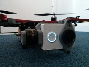 xiaomi yi gimbal mount camera action cam aerial photography quadcopter xugong 3d print model - Mito3D