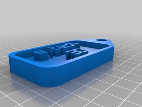 chaveiro quadrado etech ev özelleştirilmiş 3d print model - Mito3D