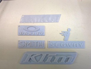 çeşitli logolar işaretler ve 3d print model - Mito3D