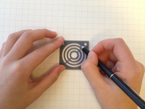 dairesel cetvel el araçlar dibujar doke çizin çizim herramienta lapiz kalem regla 3d print model - Mito3D