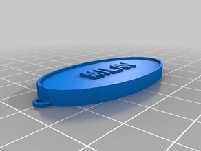 meine angepasste Ovale Schlüsselanhänger kundengebundene 3d print model - Mito3D