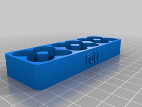 cr123a 12 battery holder full containers customized 3d print model - Mito3D