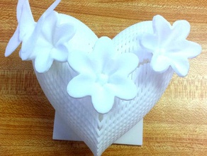 flowery heart math art 3d print model - Mito3D