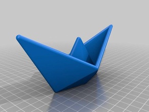 lydia est l'origami bateau sculptures personnalisé 3d print model - Mito3D