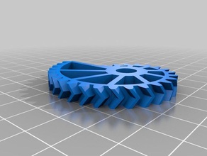 nautilus gears involute herringbone gearing - customizable math art bracket gear kinetic openscad 3d print model - Mito3D