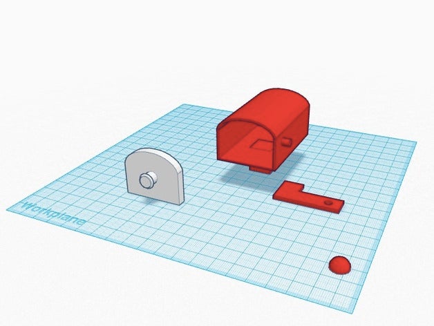 boîte aux lettres L'impression 3d gropkins drapeau de chose 3D print model - Mito3D