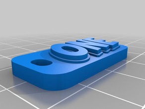 keyring one organization customized 3d print model - Mito3D