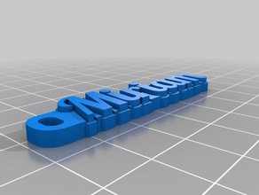 miriam thin tag keychain organization customized 3d print model - Mito3D