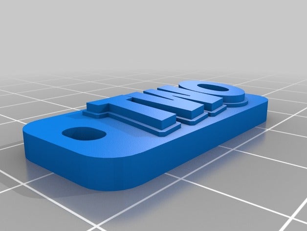 llavero de dos organización personalizado 3D print model - Mito3D