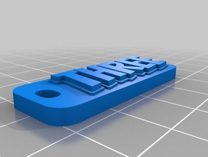 keyring three organization customized 3d print model - Mito3D