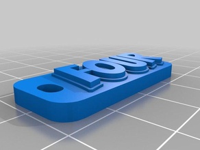 keyring four organization customized 3d print model - Mito3D