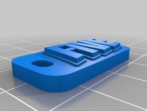 keyring five organization customized 3d print model - Mito3D
