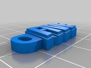 keychain five organization customized 3d print model - Mito3D