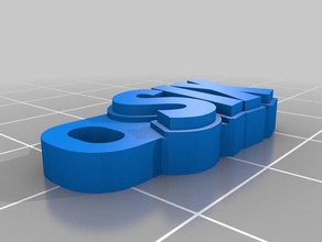 keychain six organization customized 3d print model - Mito3D