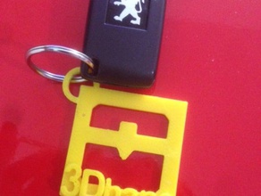 keychain love 3d keychains printer logo key symbol 3d print model - Mito3D