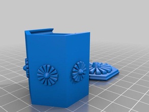 margrite cuadro art arte deco de flor la joyería caja cuarzos rob keers deslizamiento 3d print model - Mito3D