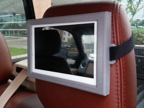 galaxy tablet headrest mount car samsung tab holder 2 3d print model - Mito3D