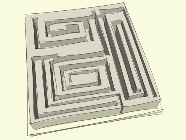 labyrinthe 3d La impresión en 3D print model - Mito3D
