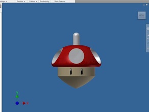 mario mushroom superiore l'arte interattiva 3d print model - Mito3D