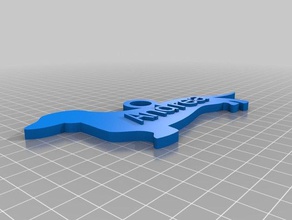 Dackel andrea Schlüsselanhänger kundengebundene 3d print model - Mito3D