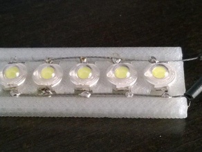 5 LED şerit araçlar cinco beş led ışık tira 3d print model - Mito3D