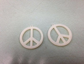 isaac w peace sign jewelry 3d print model - Mito3D