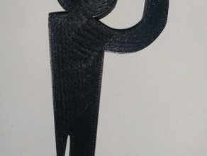stickman cintres de l'organisation cintre porte-manteau l'homme bâton serviette support mural 3d print model - Mito3D