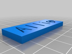 mi personalizar la etiqueta de perro allie llaveros personalizado 3d print model - Mito3D