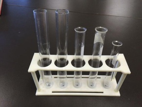 einfacher test tube rack Werkzeug-Halterungen & - Boxen Chemie Bildung Labor-Ausrüstung Wissenschaft Reagenzglas 3d print model - Mito3D