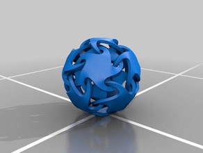 starfish ball math art 3d print model - Mito3D